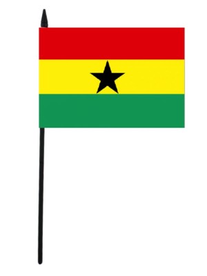 Ghana Hand Flag 12" x 18"