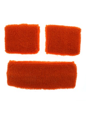 Head & Wrist Sweatbands - Neon Orange