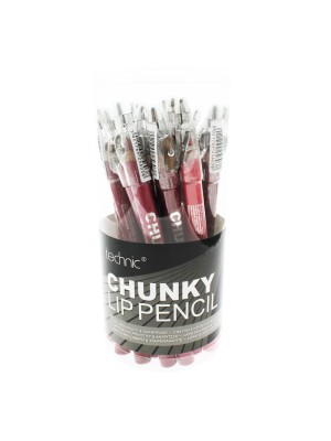 Technic Chunky Lip Liner Pencils & Sharpener - Assorted Colours