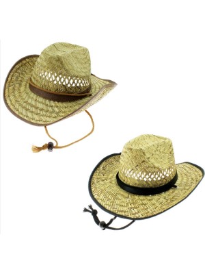 Cowboy Straw Hat - Assorted Colours & Sizes