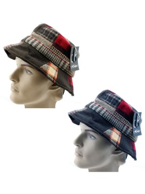 Adults Patchwork Bucket Hat - Assorted Colours