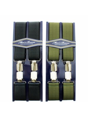 Men's Printed 35mm Braces - Square Check Pattern Assorted