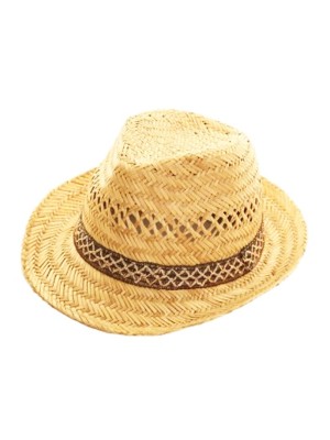Men's Straw Fedora Straw Hat With Band 