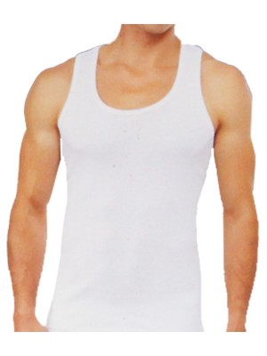 Men's White 100% Cotton Vest - X-Large 