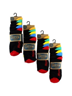 Men's Black Week Days Cotton Rich Socks (5 Pack)