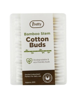 Pretty Bamboo Stem Cotton Buds- 200pcs 