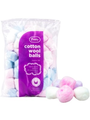 Pretty Cotton Wool Balls - Assorted Colours