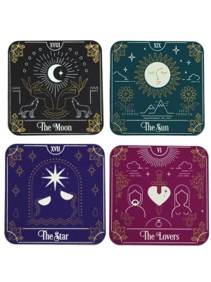 Set Of 4 Coaster Set - Tarot Card