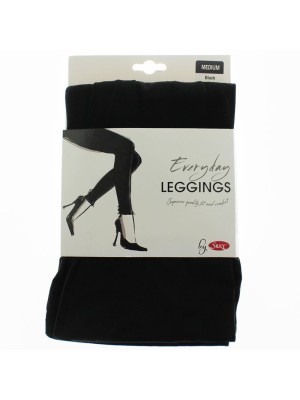 Silky Ladies Everyday Leggings - Black-Medium