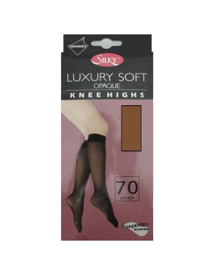 Silky's 70 Denier Luxury Soft Opaque Knee Highs - One Size (New Mink)