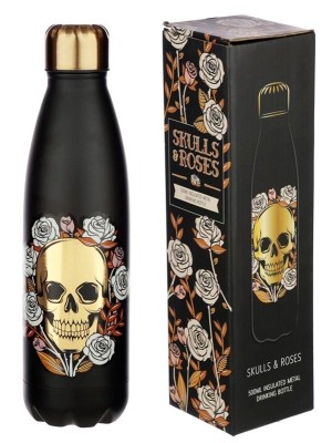 Skull & Roses Reusable Stainless Steel Bottle - 500ml