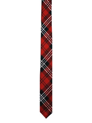 Tartan Print Ties - Red