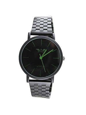 Men's Softech Round Metal Bracelet Watch - Black/Green