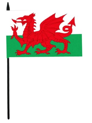 Wales Hand Flag Small - 6" x 4"