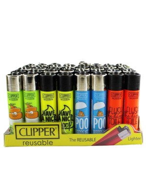 Clipper Lighters "Pooping'' Design - Assorted 