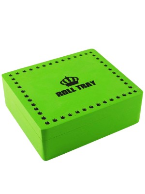 Roll Tray Large Wooden Box - Green 