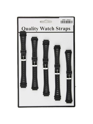 Allure Silicone Watch Straps - Black - 14mm