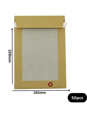 C5 Peel & Seal Manilla Board Back Envelopes 229mm x 162mm (50pcs) 
