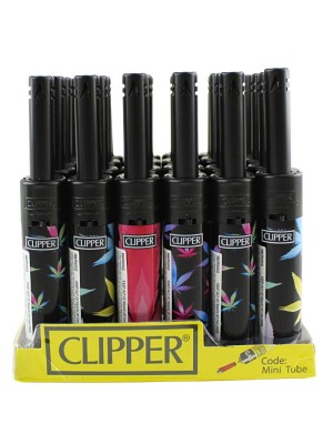 Clipper Leaf Design Mini Tube Utility Lighter - Assorted 