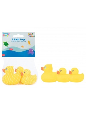 First Steps Vinyl Duck Family Bath Toys (3 Pack)