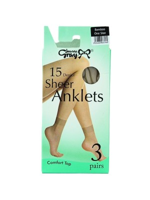 Joanna Gray's 15 Denier Anklets - Bamboo (One Size) (3pp)