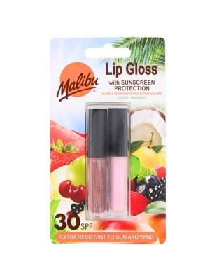 Malibu Lip Gloss Coconut & Strawberry - SPF 30 2PK