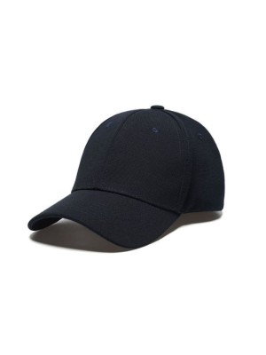 Men's 6 Panel Navy Blue Stretch Fit Baseball Cap - Assorted Sizes