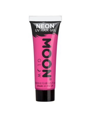 Moon Glow Neon UV Hair Gel - Intense Pink 