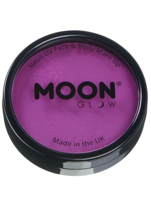 Moon Glow Pro Neon UV Pro Face & Body Paint Cake Pot - Neon Purple 