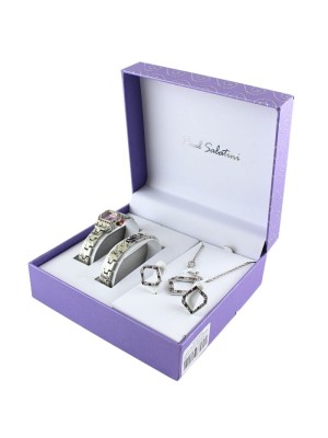 Paul Salatini Ladies Watch Gift Set - Purple (8085)