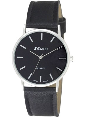 Ravel Men's Modern Classic Watch - Black Strap