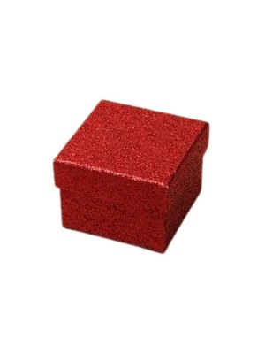 Red glitter gift box 5x5x4cm
