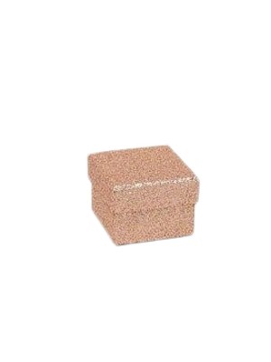 Rose gold glitter gift box 5x5x3.5cm