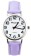 Wholesale Pelex Unisex Classic Round Dial Leather Strap Watch - L-Purple/Silver
