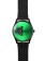 Wholesale Men's Softech Round Metal Bracelet Watch - Black/Green