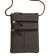 Leather Neck Bag With Top Zip - Brown 
