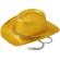 Cowboy Glitter Party Hat With Cord - Gold