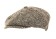 8 Pannel Herringbone Tweed Cap - Light Grey