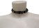 1 Row Conical Studded Rock Design Leather Choker