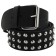 Leather 3 Row Conical Studded Belt Black (L) Wholesale