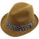 Adults Unisex Straw Trilby Hat With Patterned Band Assortment