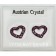 Austrian Crystal Heart Studs- Asst colours(5mm)