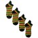Men's Rasta Hive Design Trainer Socks (1 Pair Pack)