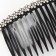 Black Side Combs With Flower Diamante Stones - 10cm 