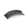 Black Side Combs With 3 Row Diamante Stones - 10cm 