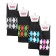 Wholesale Girl's Argyle Design Over The Knee Socks (1 Pair Pack) - Asst. (UK - 4-6)