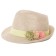 Girls Straw Trilby With Coloured Band and Pom Poms Assortment