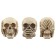 Wholesale Hear No Evil, Speak No Evil, See No Evil Skull Figurine Set 
