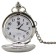 Wholesale Black Cab Print Pocket Watch with Chain - Silver