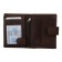 Men's Leather RFID Wallet With Closure Button - Brown